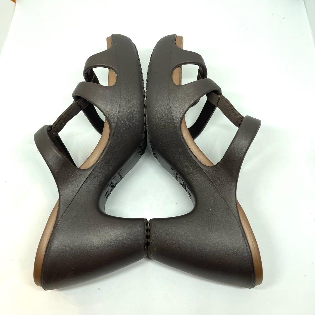 Crocs クロックス サイプラス ヒールサンダル 茶 ブラウン 23cm