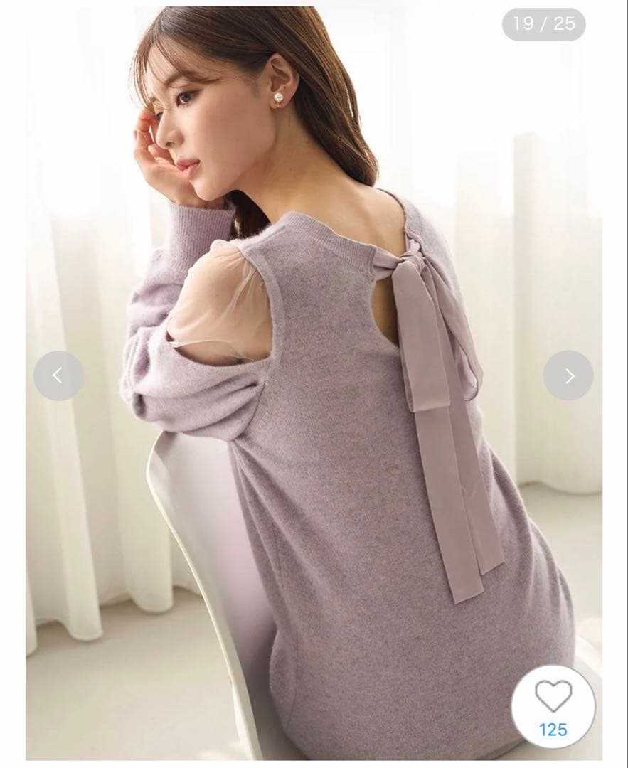 新作新品タグ付き　スナイデル♡ シースルーショルダーニットワンピース