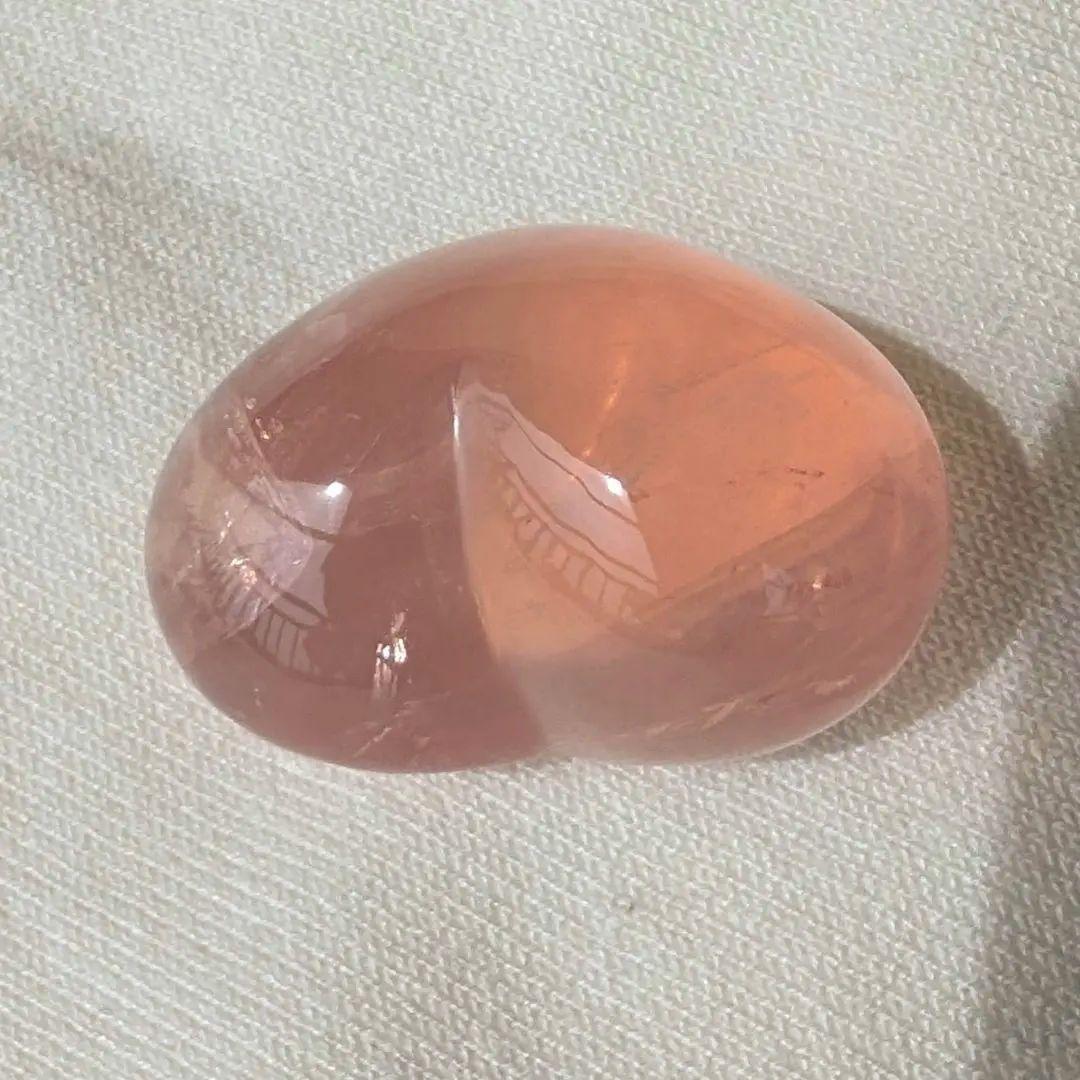 高品質スターローズクォーツのハート型ハンドポリッシュ