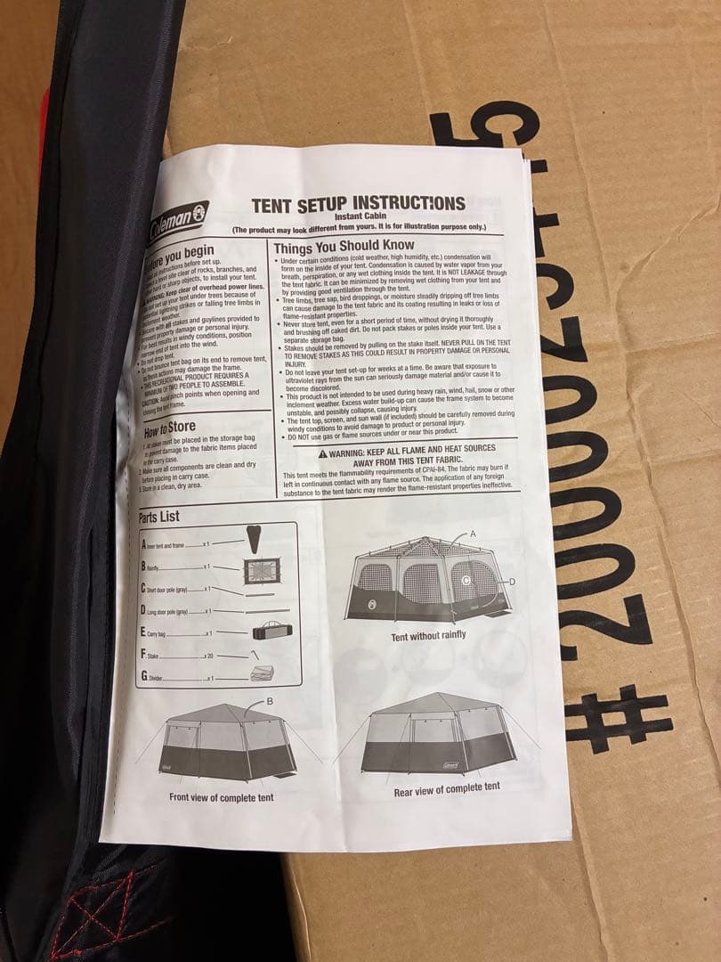 Coleman instant cabin 10 person 大型 テント