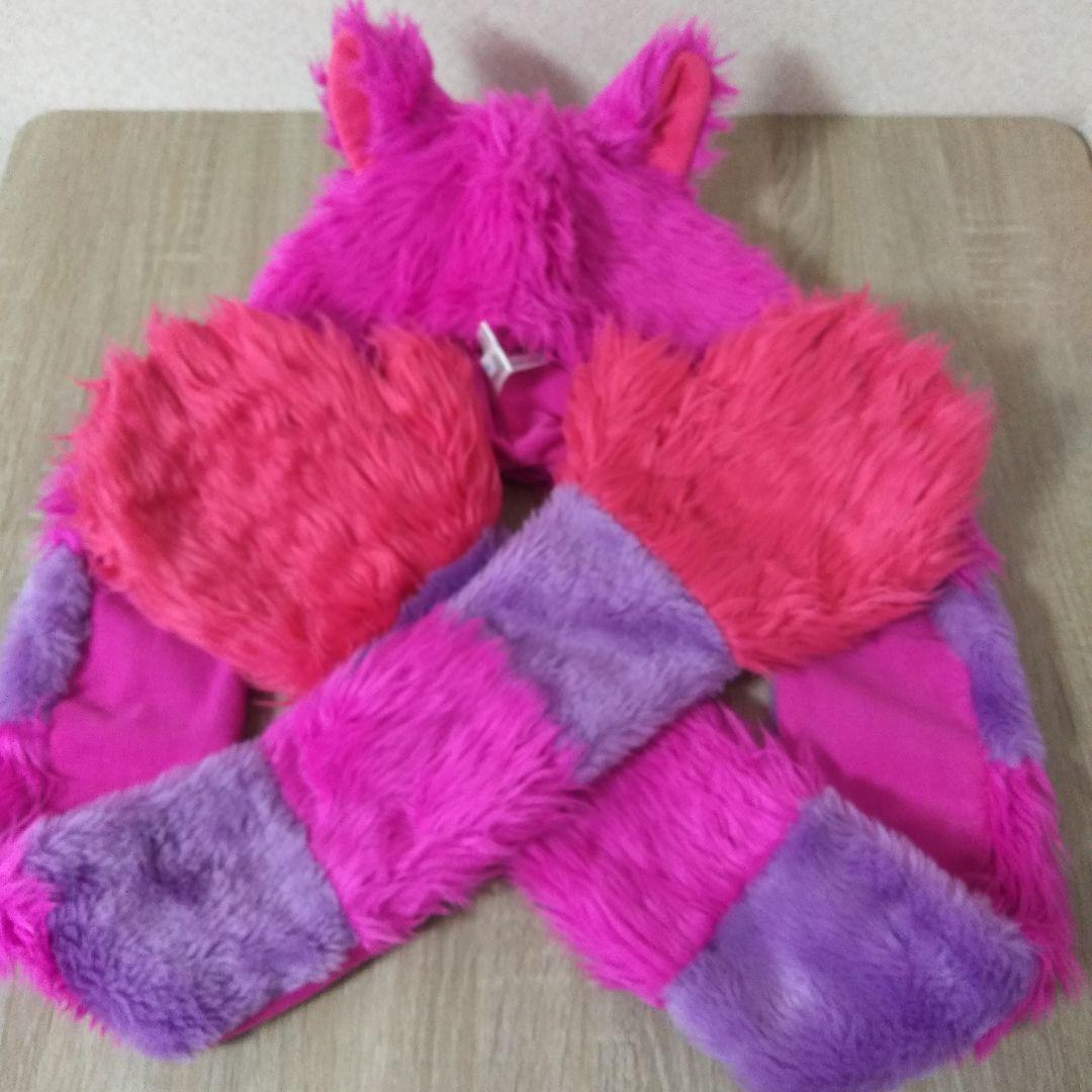 チシャ猫　マフラー　ピンク　ディズニー