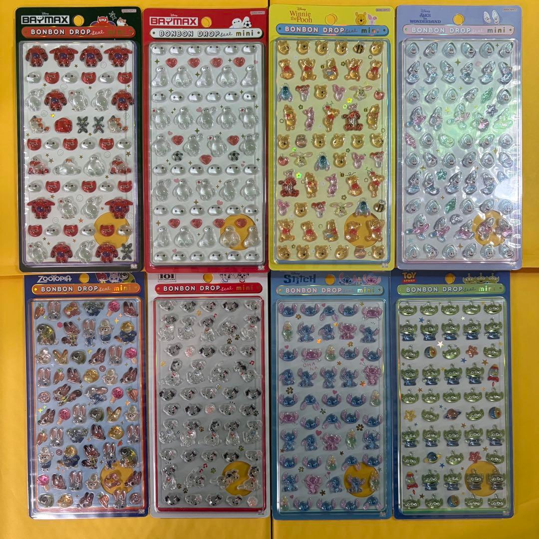 【正規品】ボンボンドロップシール ミニ ディズニー 8種セット　mini