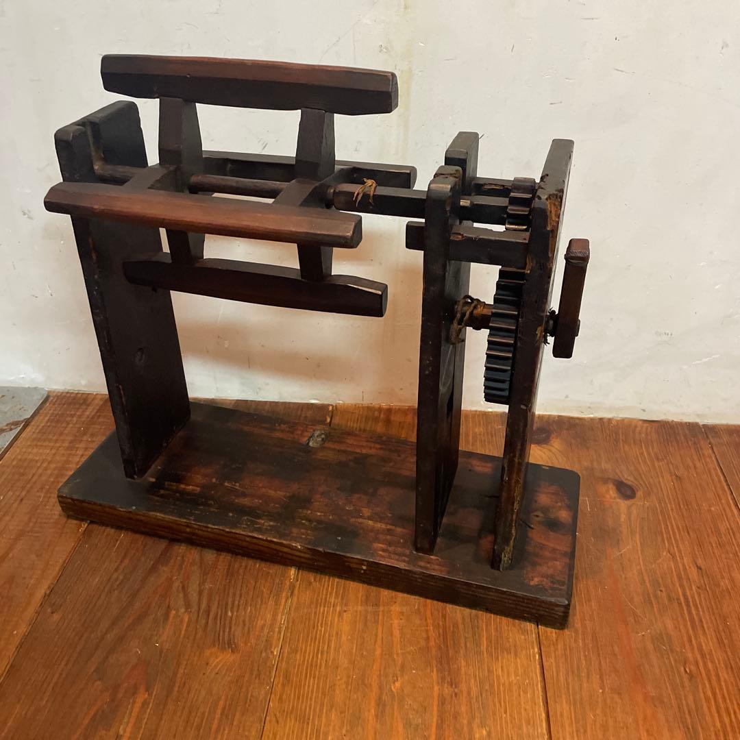 希少　年代物　木製　糸巻き機　本体　ヴィンテージ　古道具　古民家　当時物