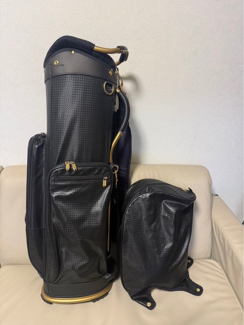 【送料込み】廃盤希少品　高級キャディバッグ マジェスティ　ブラック　ゴルフ