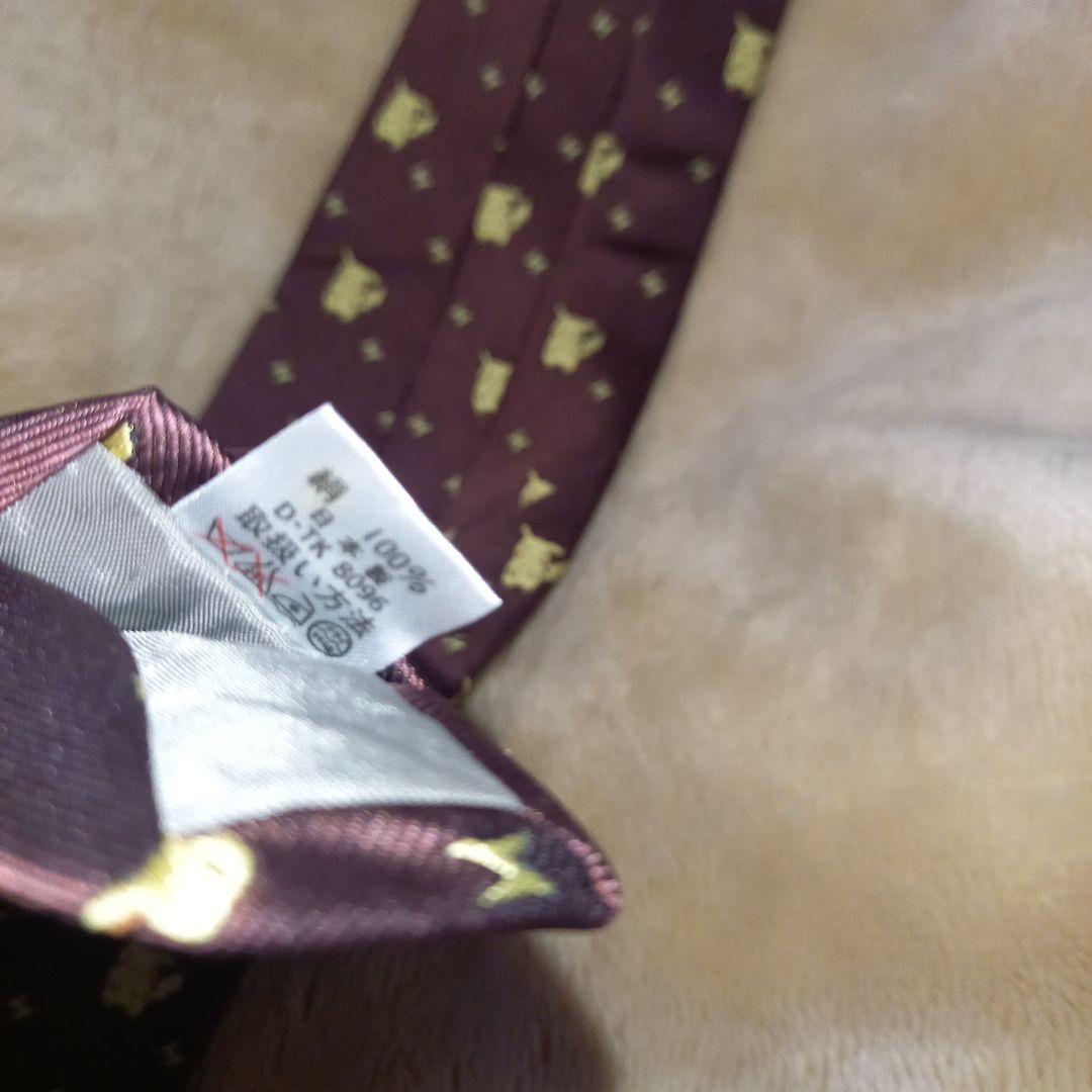 レア☆初代☆ポケットモンスター☆ピカチュウ刺繍☆ネクタイ☆ブラウン彡