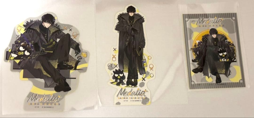 サンリオ　夜鷹純　ステッカー　シール　バッドばつ丸　メダリスト