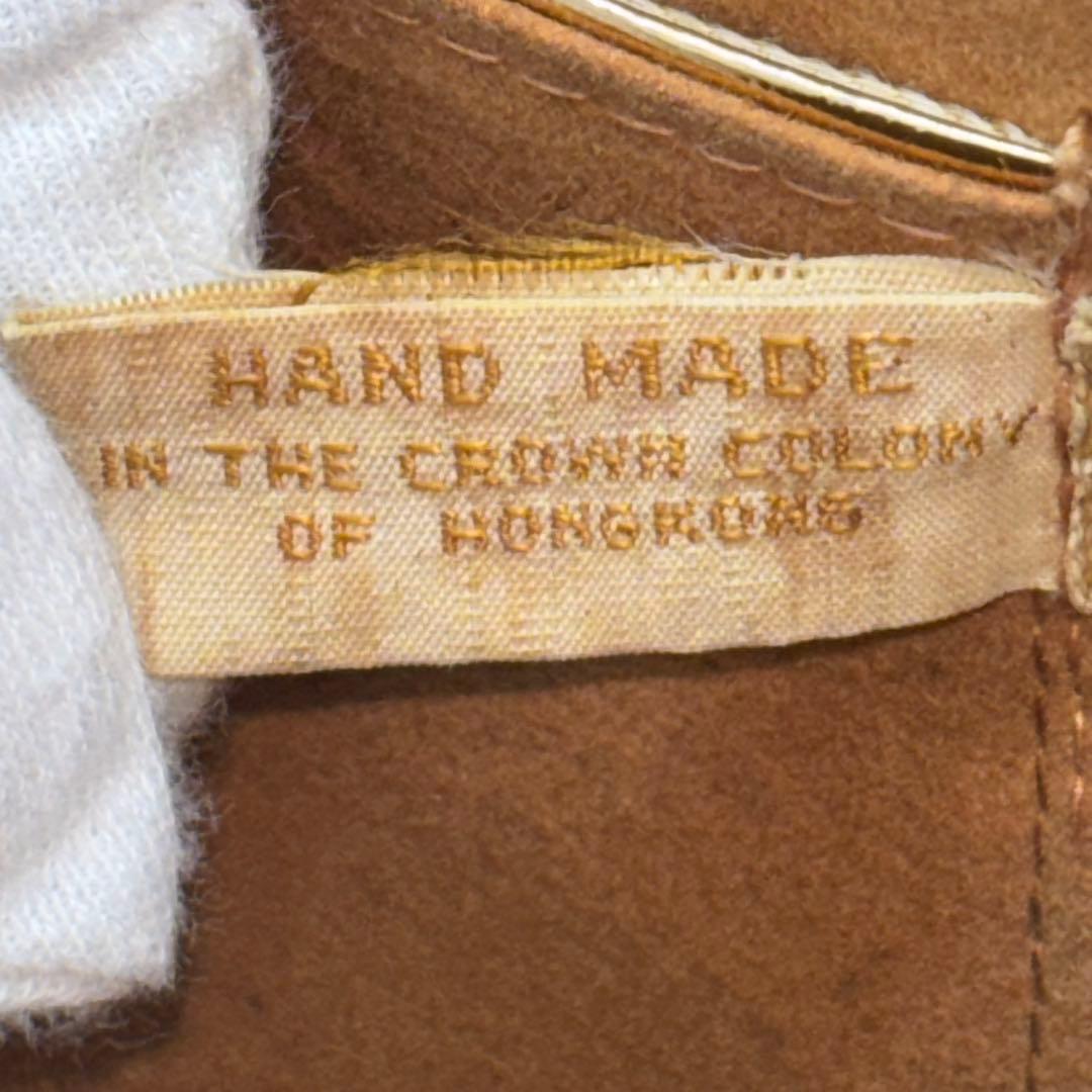 プチポアン風 ビーズ刺繍 花柄 ヴィンテージバッグ 英領香港 ハンドメイド