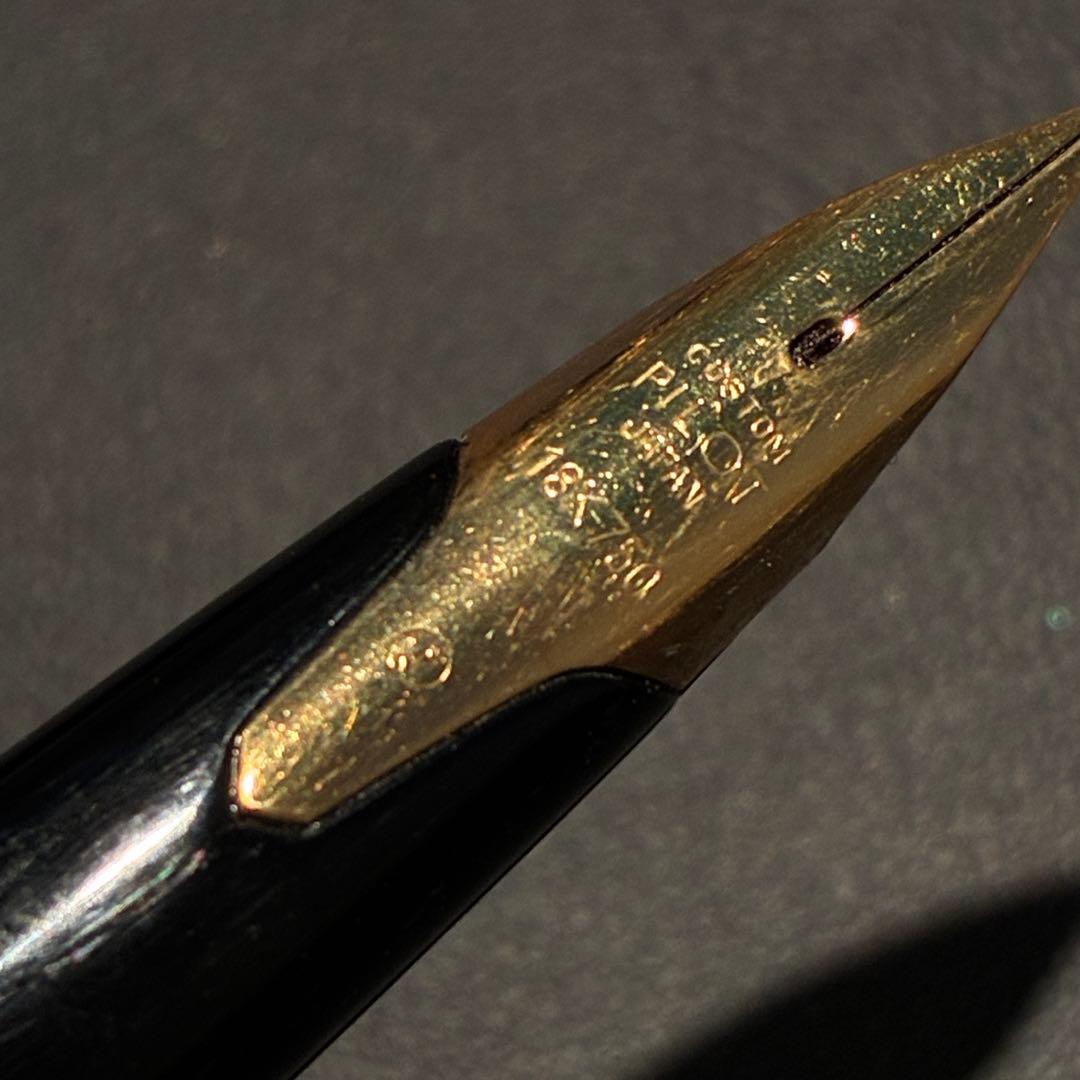 パイロット スターリングシルバー 万年筆 18K-750 菊 アンティーク