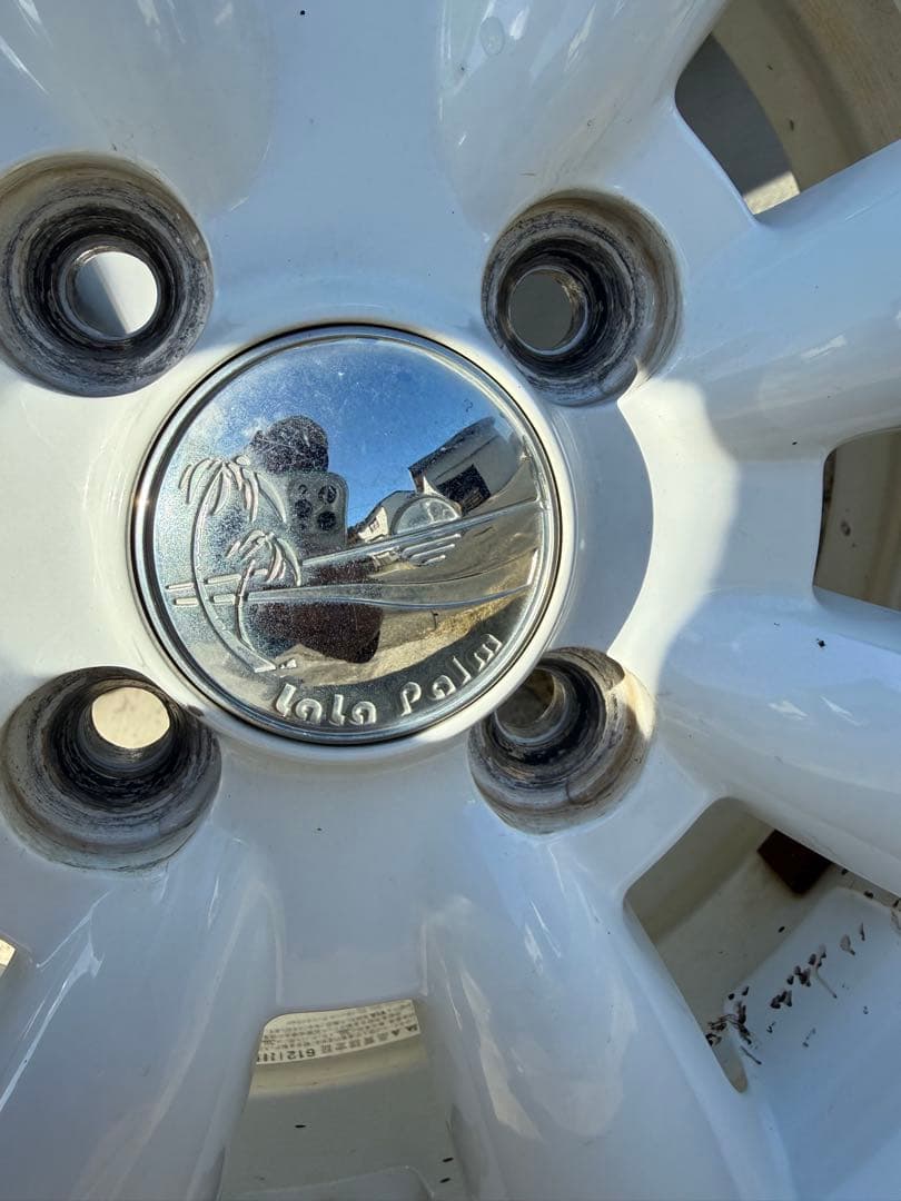 14インチ ホワイト 8スポークホイールセット