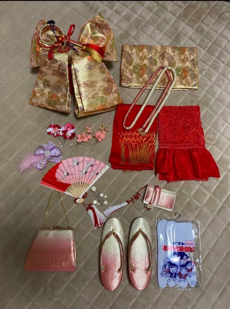 7歳　女の子　七五三　着物　振袖