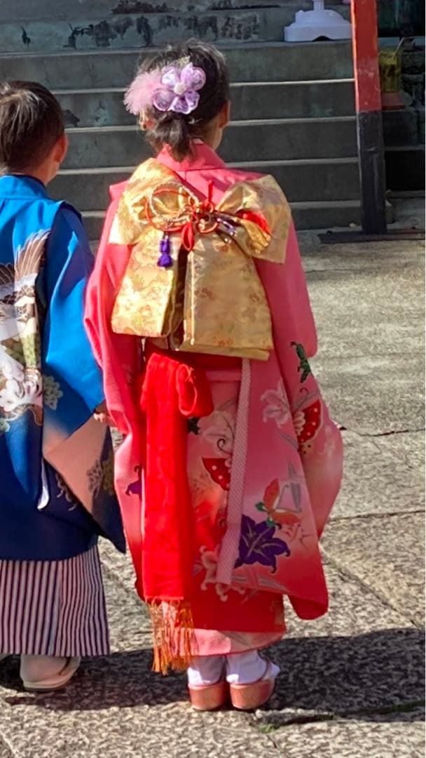 7歳　女の子　七五三　着物　振袖
