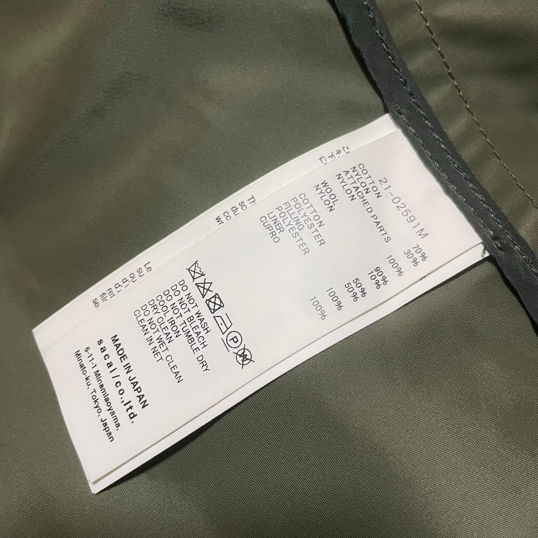 sacai サカイ　MA1ドッキング　ミリタリー　コート