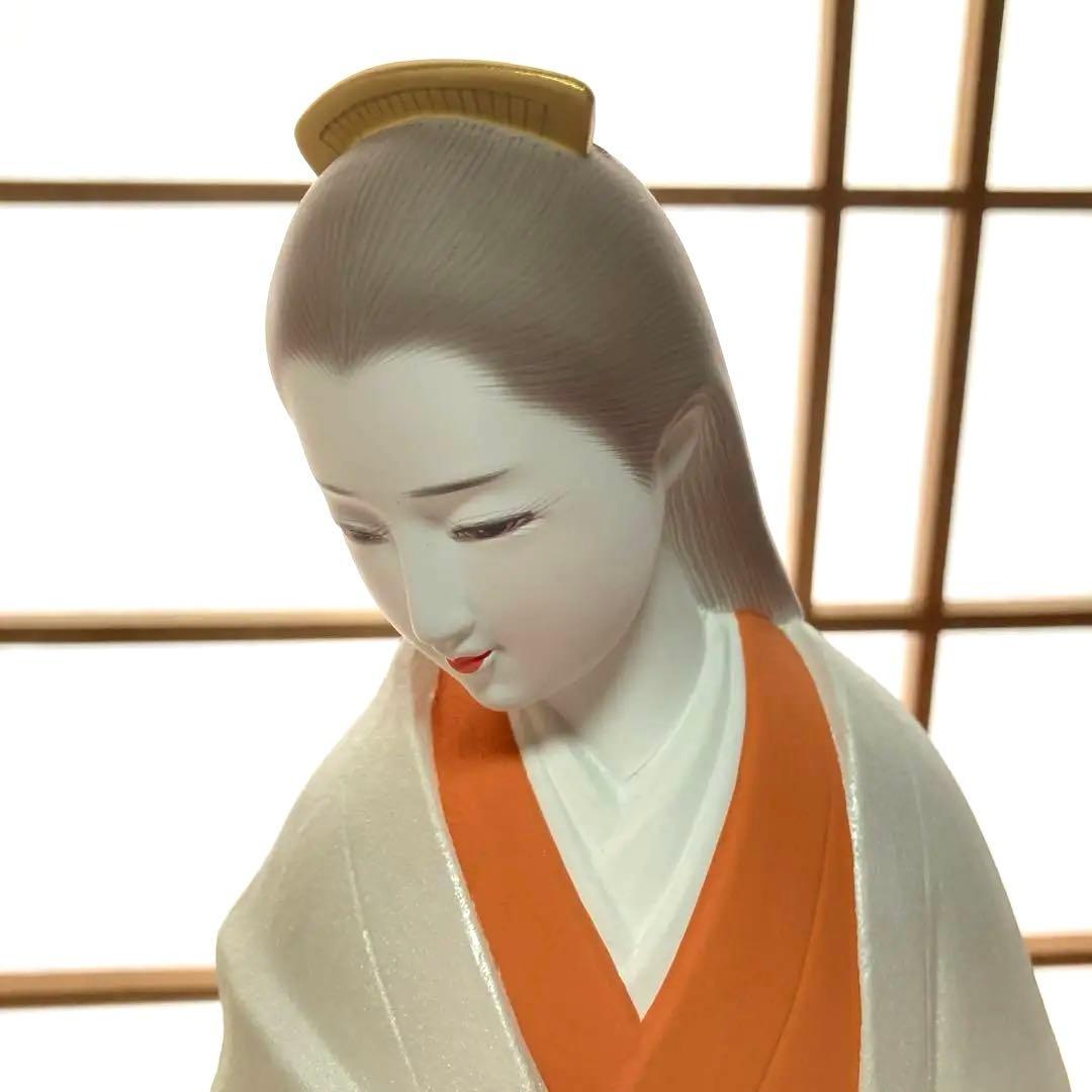 【新品未開封】博多人形 美人もの 伝統工芸師作　ガラスケース付き