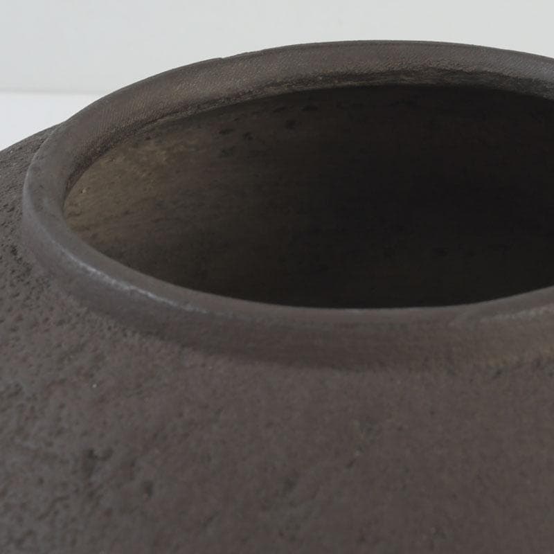 茶道具　釜師　畠春斎作　丸形釜　共布共箱　V　9899A