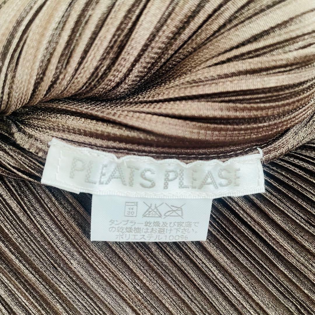 人気✨プリーツプリーズ♡長袖ロングブラウス カーディガン ポケット付き　3 濃茶