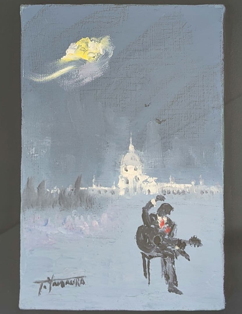 【原画・サイン有】山浦多久二　油彩画　額込み