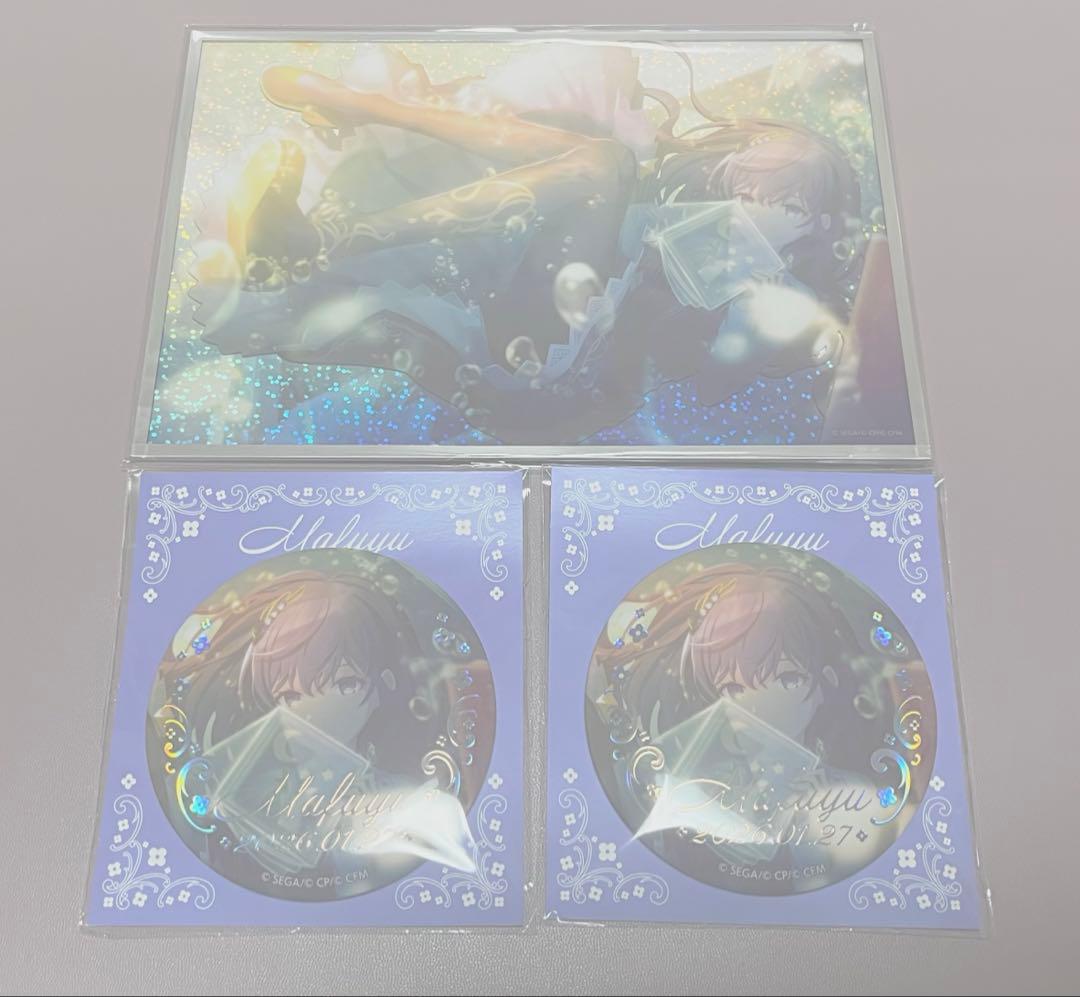 プロセカ　はぴこれ　まふゆ　アクリル色紙　缶バッジ