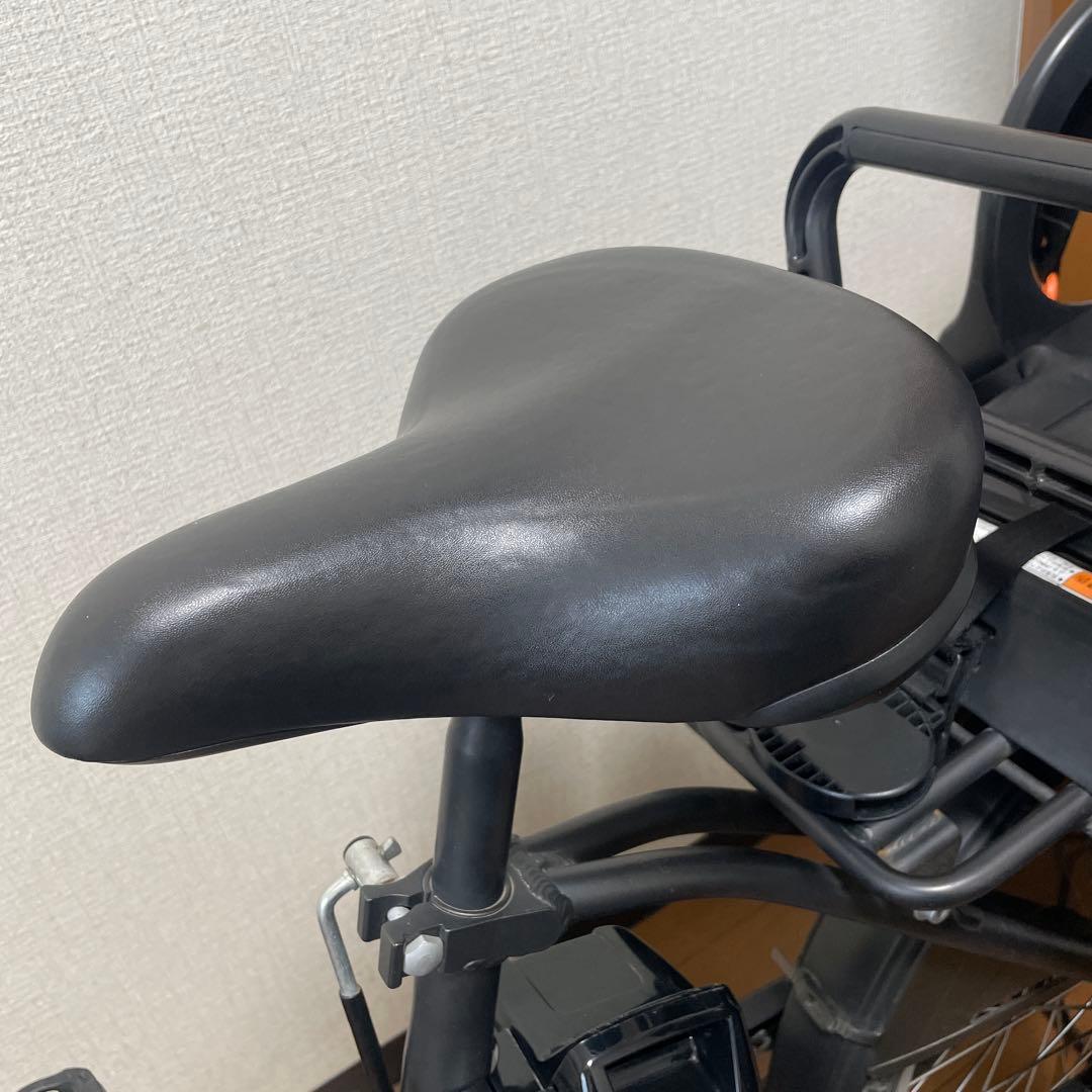 【all mom】ヤマハ 電動自転車 黒 キッズシート付き 子供乗せ