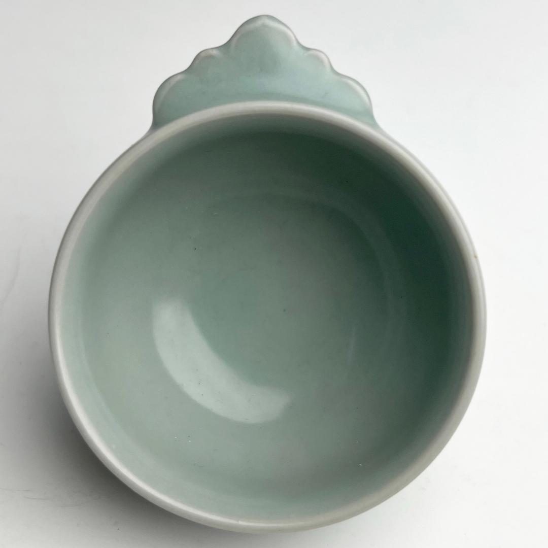 青磁如意紋板沿洗 唐物 中国古玩 中国美術 A923