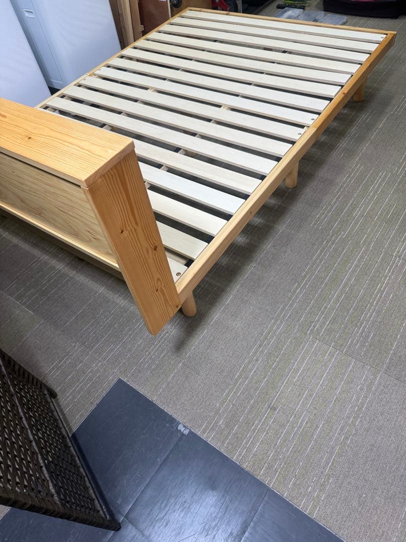 【洗浄消毒作業済】モダンデコ　ダブルサイズ　すのこベッド　フレーム