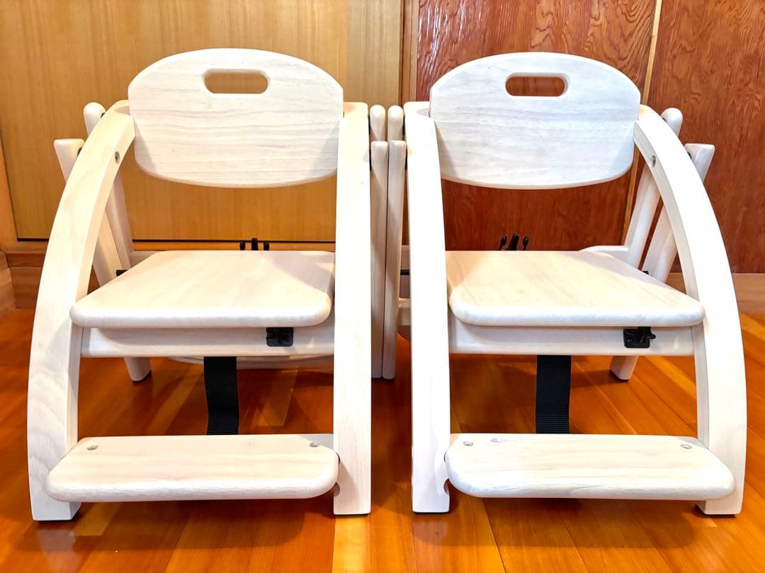 【美品】大和屋 ベビーチェア アーチ ローチェアⅢ 2脚セット ホワイト
