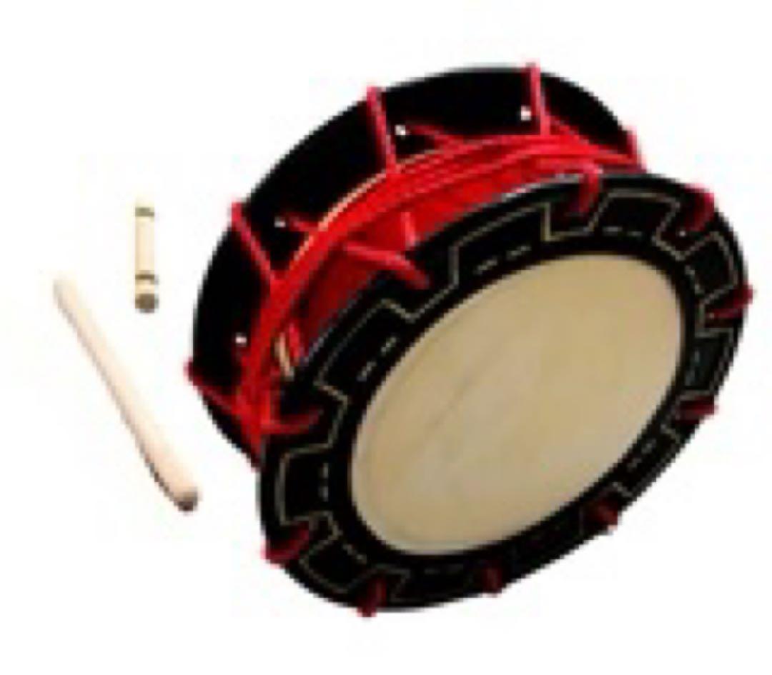 沖縄エイサー用締め太鼓（大）バチ1本・くさび付　新品未使用