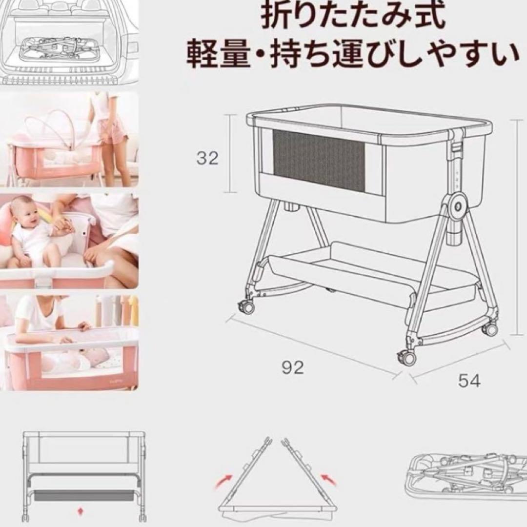 HZDMJベビーベッド 2023年型カーキ