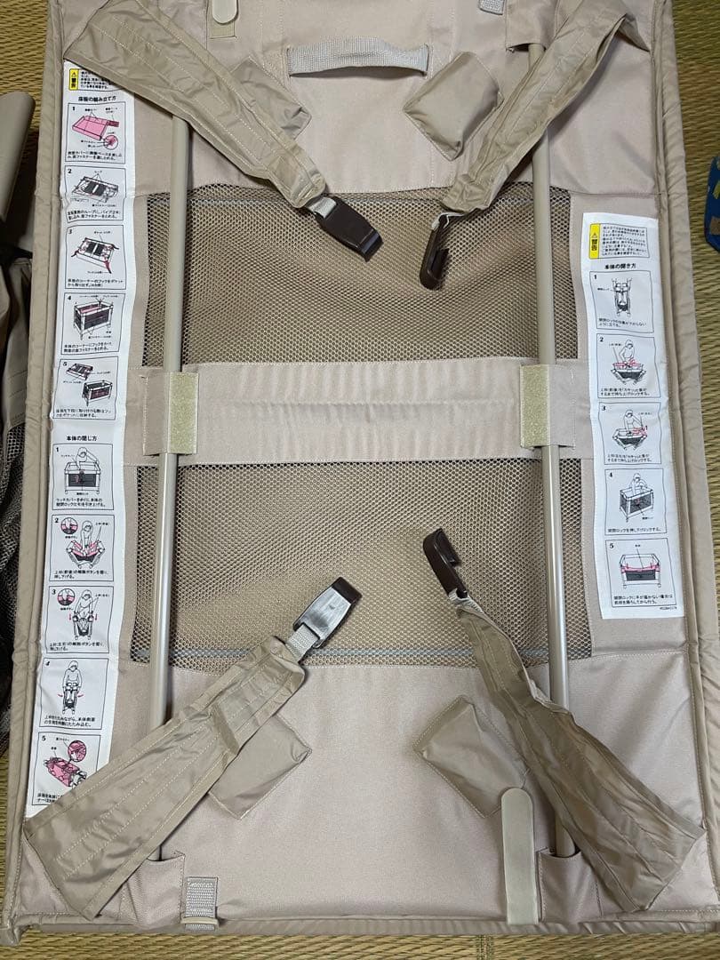 (非喫煙者 ペット無し)Apricaココネルエアー ベビーベッド サークルココア