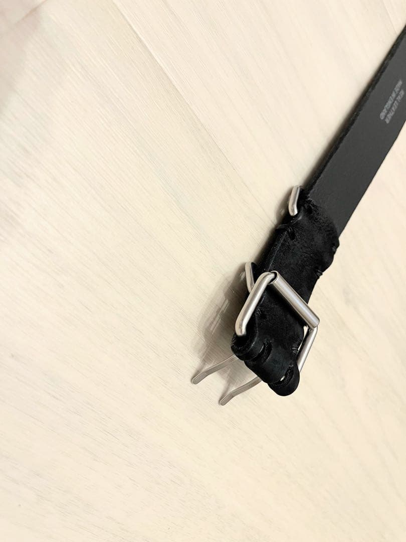 エムエイチエル　レザーベルト　MHL. DOUBLE PRONG BELT