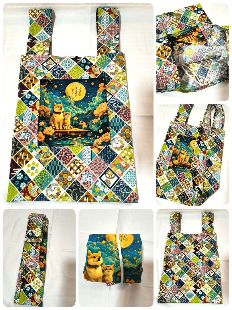 豆柴助様】ハンドメイドオーダー★柴犬★ハンカチ&エコバッグ&ストラップ　8点