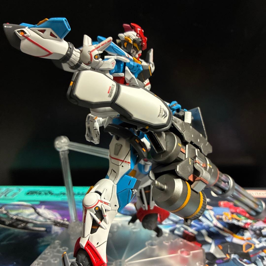 HG ジークアクス　塗装　完成品　＋ジャイアントガトリングセット