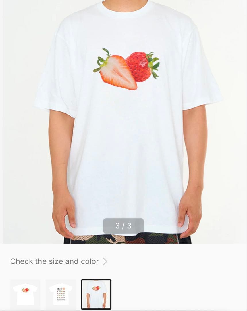 韓国ストリートブランドKim’s Fruits Tシャツ4枚セットS•XL限定品