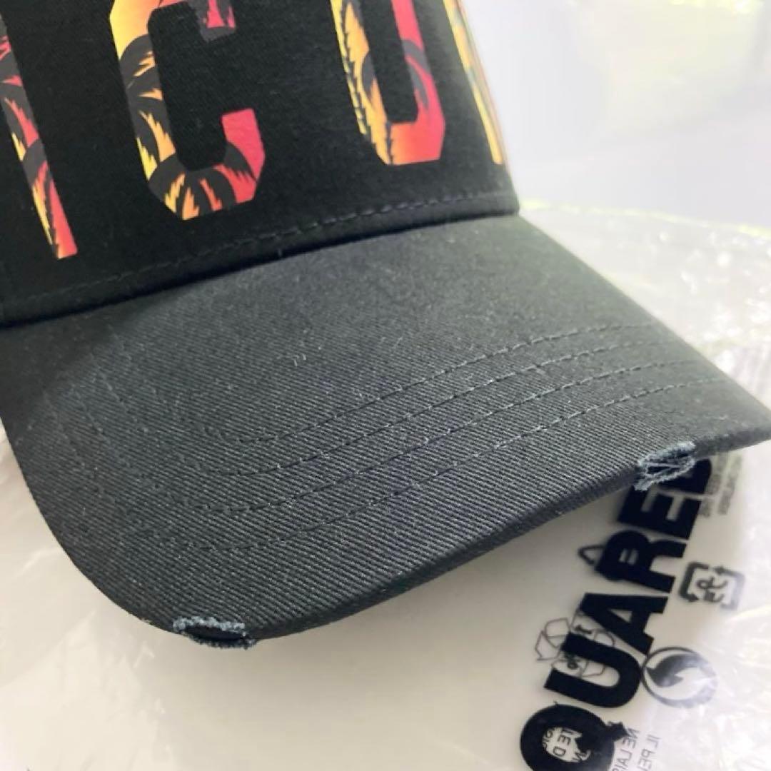 新品 定価4.0万円 DSQUARED2 キャップ ICONロゴ 黒