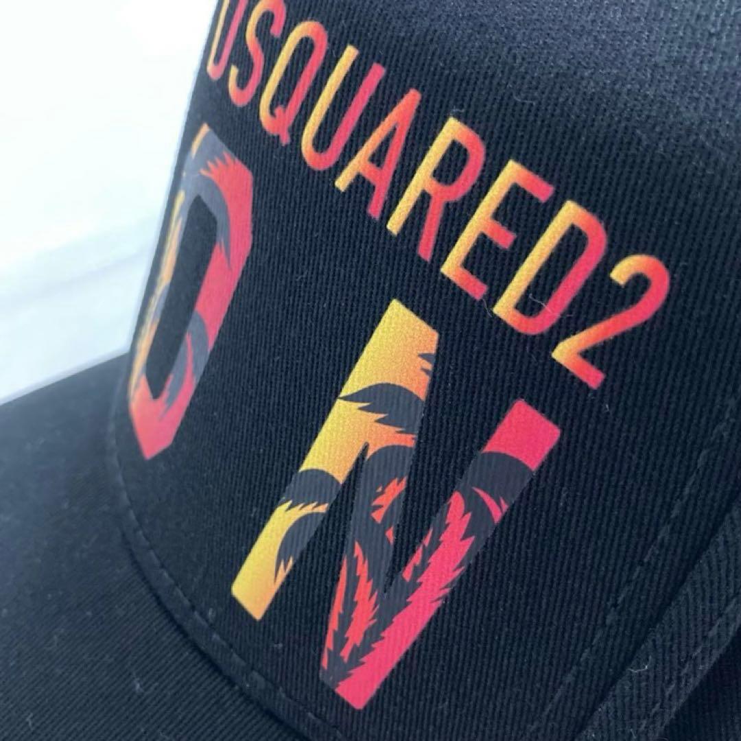 新品 定価4.0万円 DSQUARED2 キャップ ICONロゴ 黒