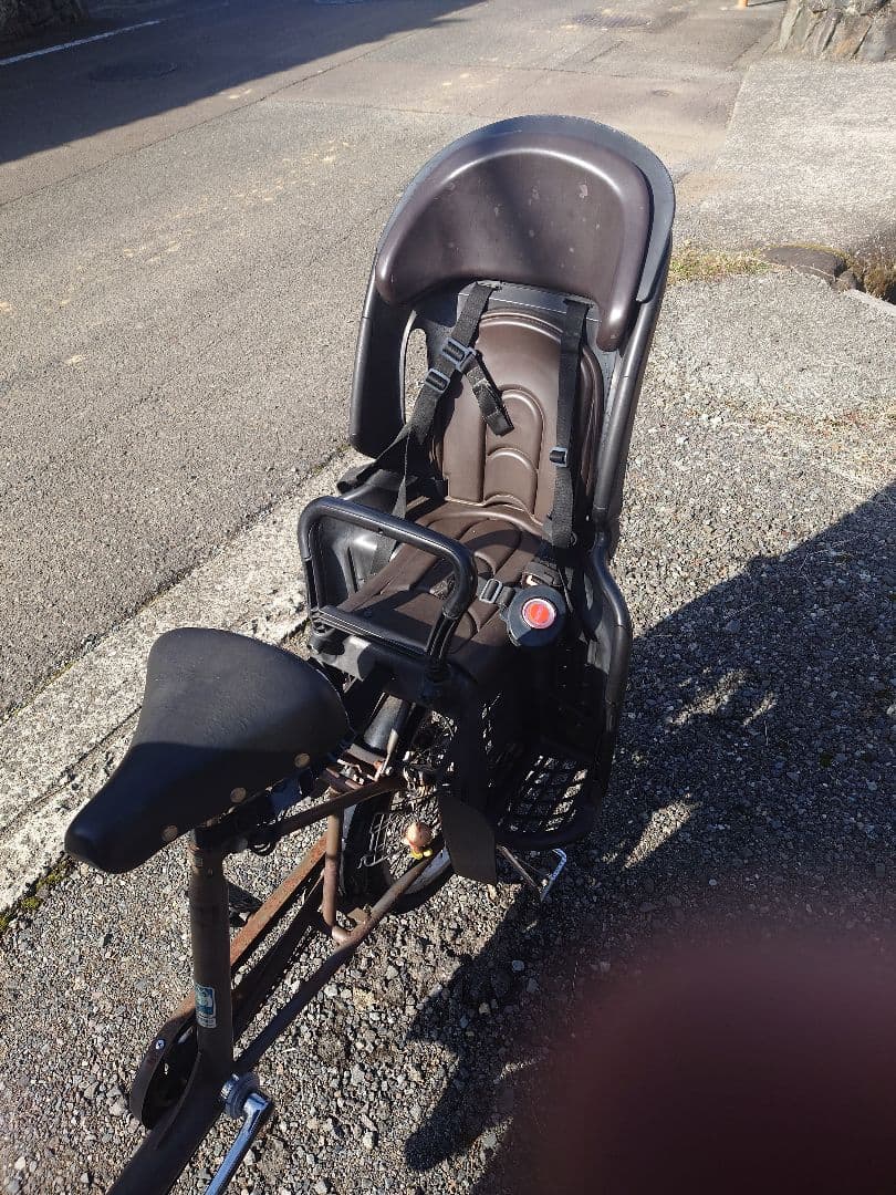 【引取限定】子供乗せ自転車3人乗り チャイルドシート付き