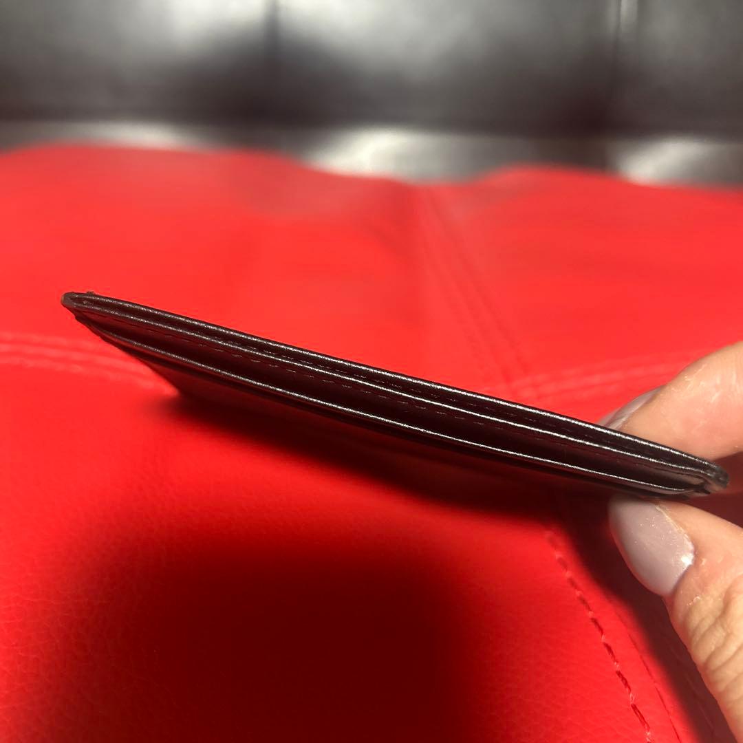 marimekko 黒 レザー 名刺入れ マリメッコ カード入れ