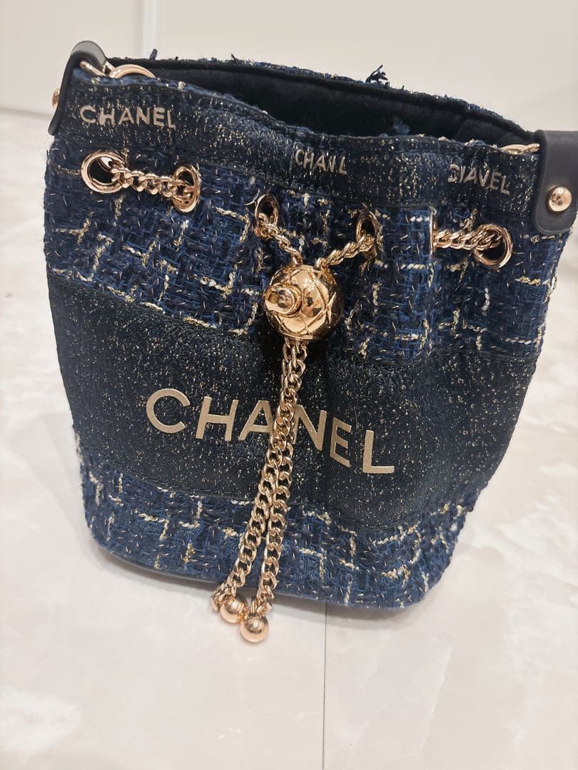 CHANELノベルティ ツィード ショルダー巾着