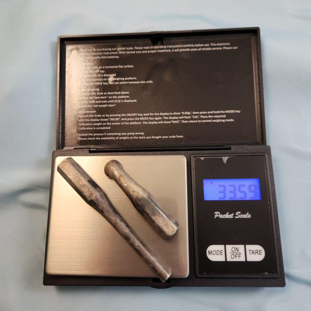 【純銀】煙管 煙草入れ 煙管入れ 刻印 【33.59g】