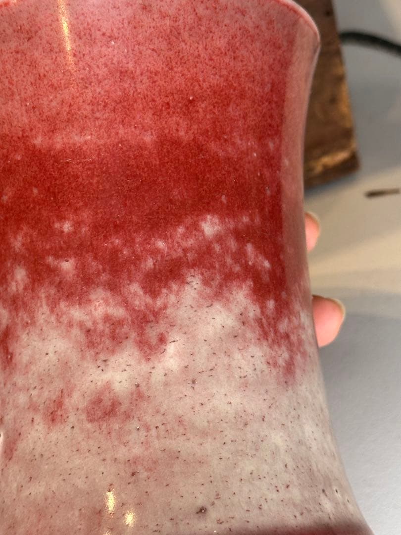 中国 大明宣徳年製 紅釉 瓶 骨董品 共箱