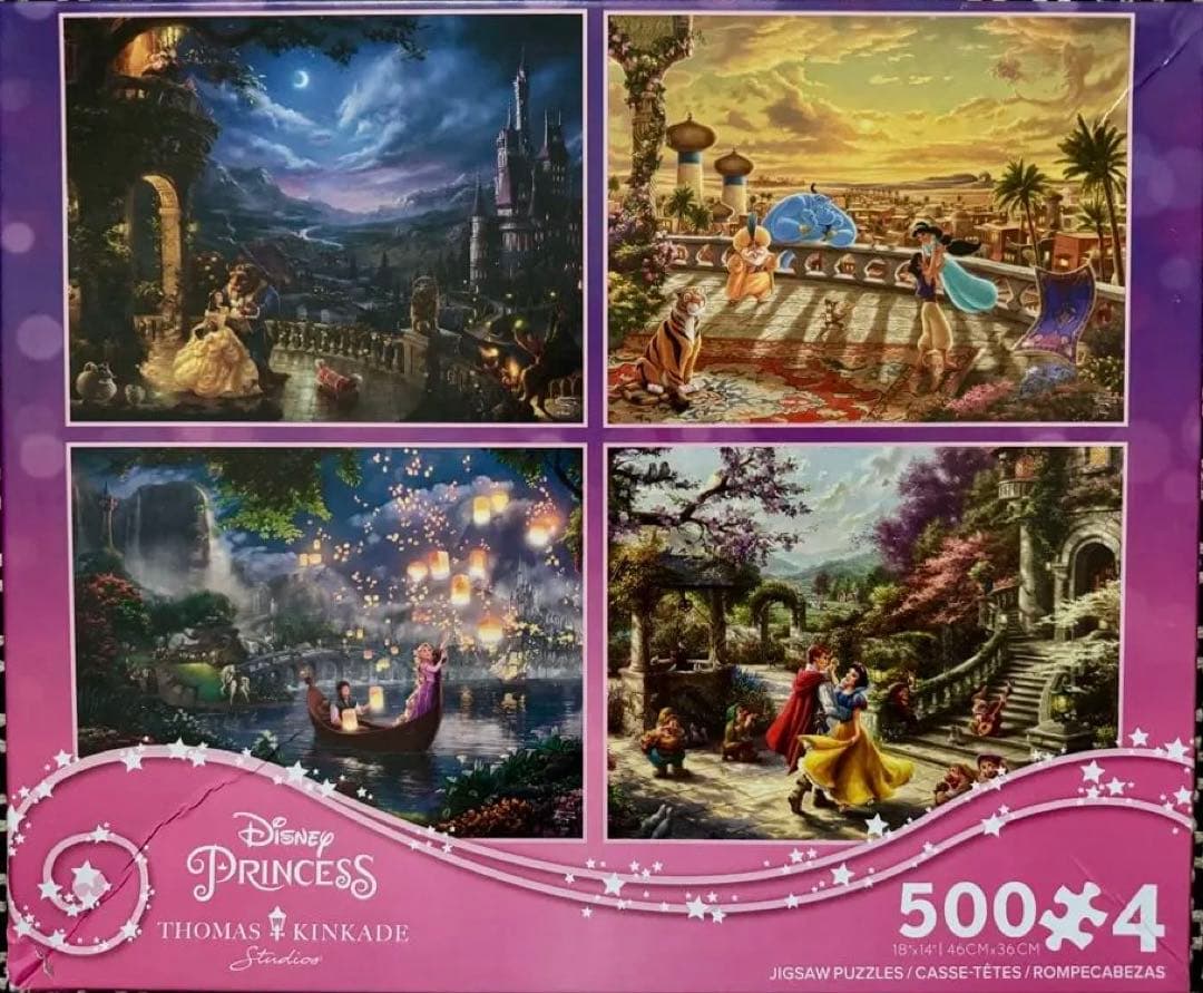 ディズニープリンセス 500ピースパズル4セット