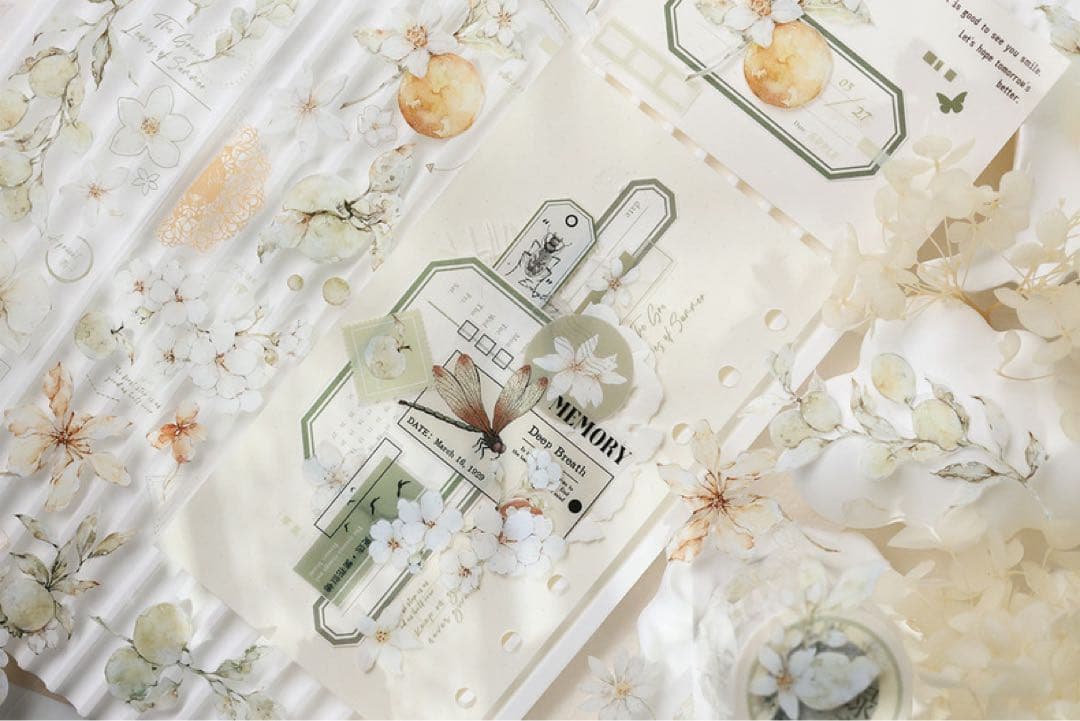 小白家文創《绿意》海外マスキングテープ　マステ 【2094】