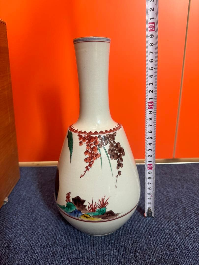 1802 浅蔵五十吉造 九谷 鳥 瑞鳥華生　花瓶