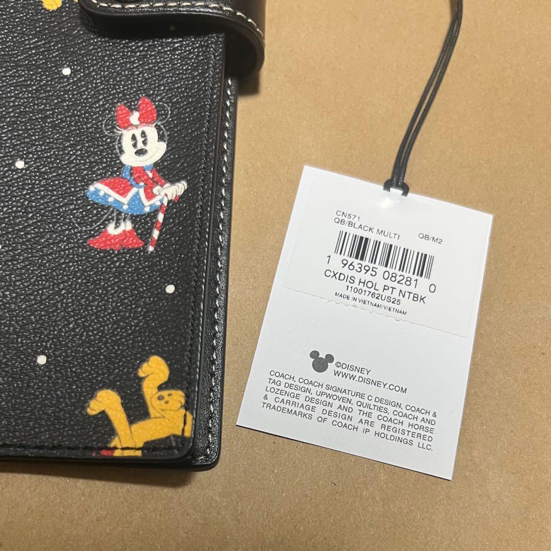 【新品未使用】coach×ディズニー　コラボミッキー　ノートカバー(ノート付き)