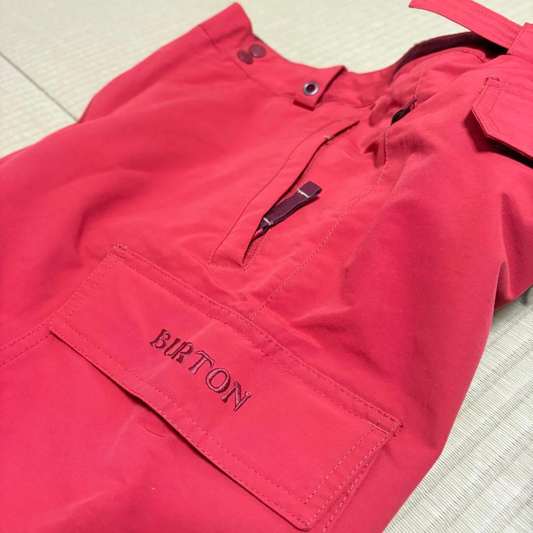 BURTON スノーボードウェア XL 赤黒ストライプ150〜160