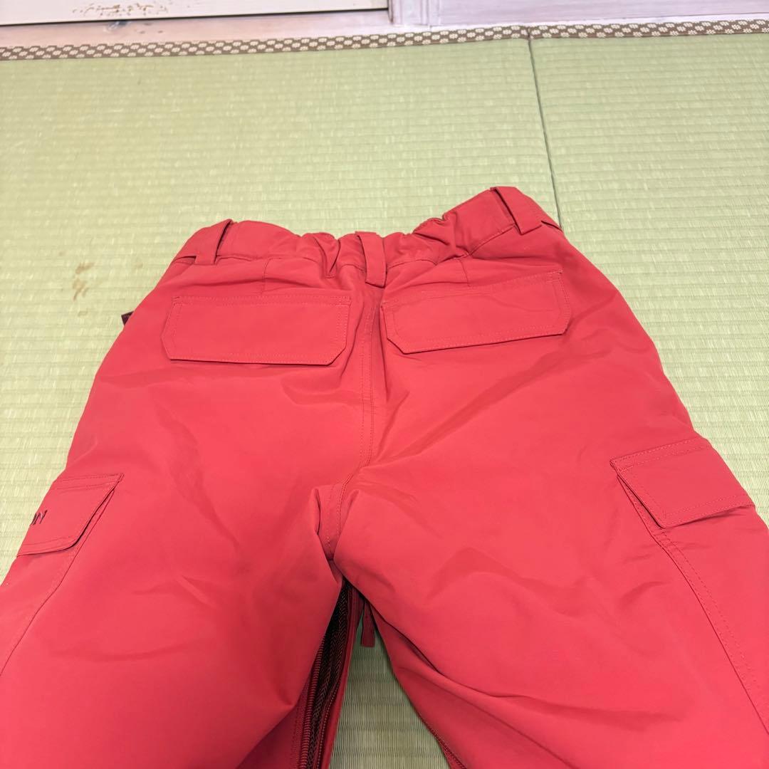 BURTON スノーボードウェア XL 赤黒ストライプ150〜160