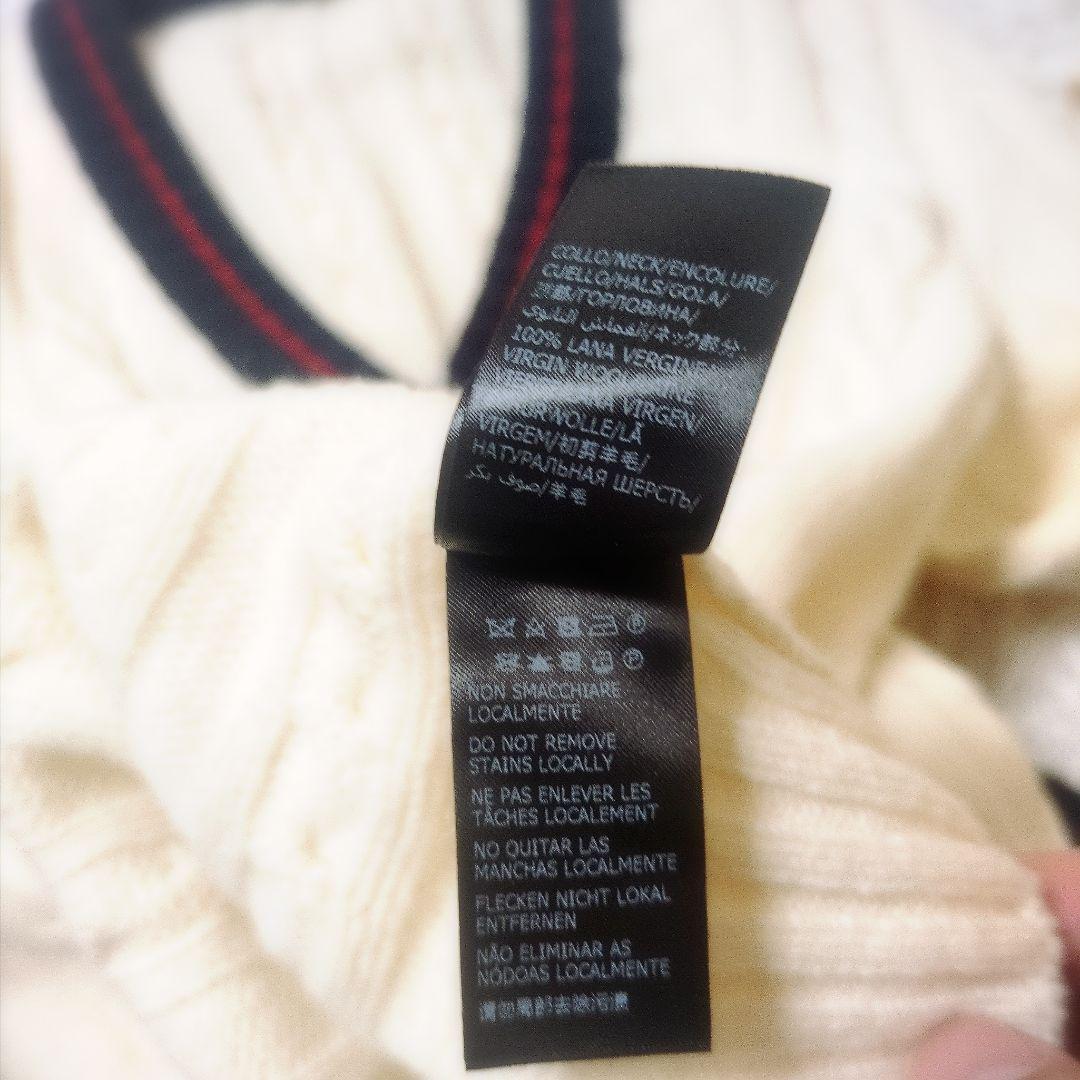 ザノーネ　メンズ　チルデンニット　ケーブルニット　サイズ48　Lサイズ相当