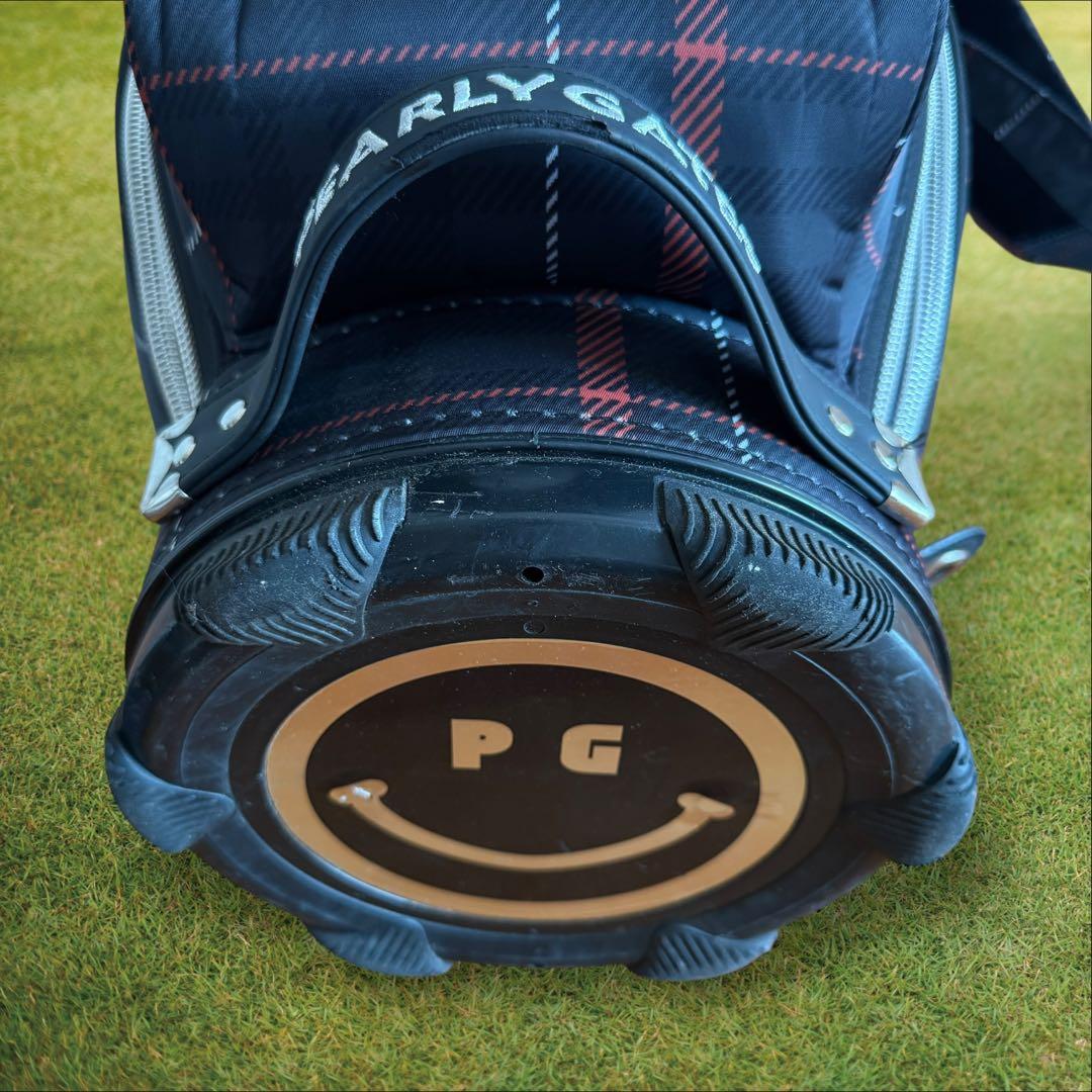 現行モデル　限定品　パーリーゲイツ　キャディバッグ　ノバチェック　ダークブラウン