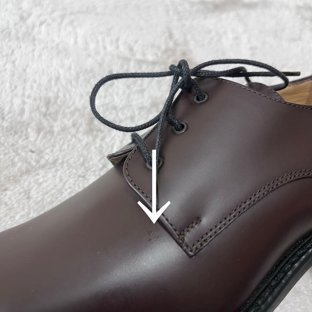 極美品　グッチ　レザー　スクエアトゥ　レースアップ　シューズ　革靴　ブラウン