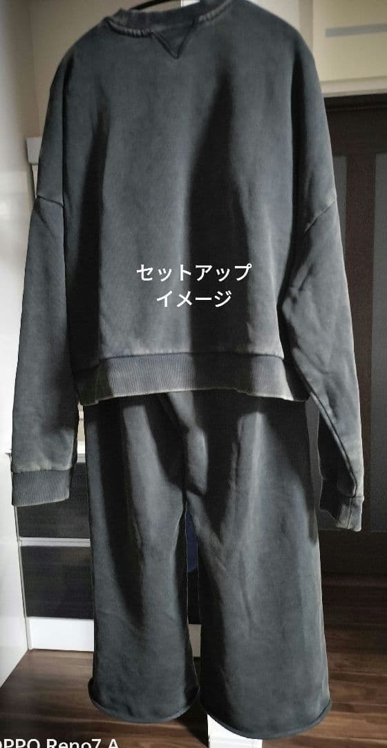 entire studios スウェットトレーナー サイズS ガーメントダイ 黒