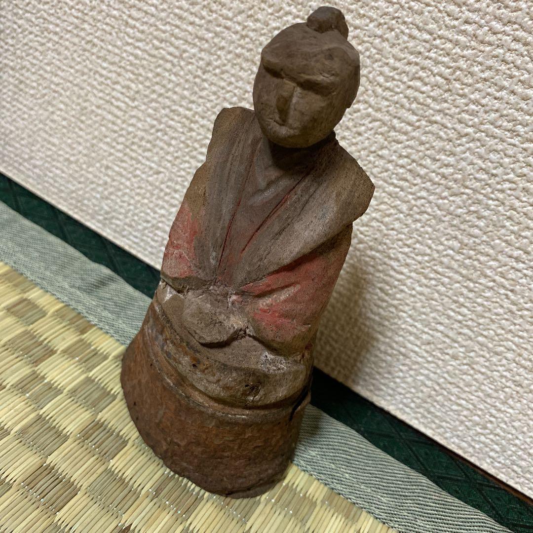 木彫り　彫刻　骨董　年代物　希少　縁起物　(仏像)